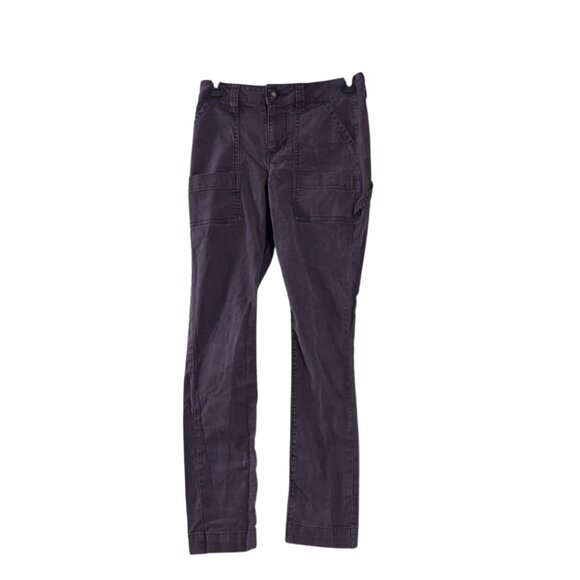 Cabi Cargo Eggplant Slim Leg Pant  2 - Picture 2 of 11